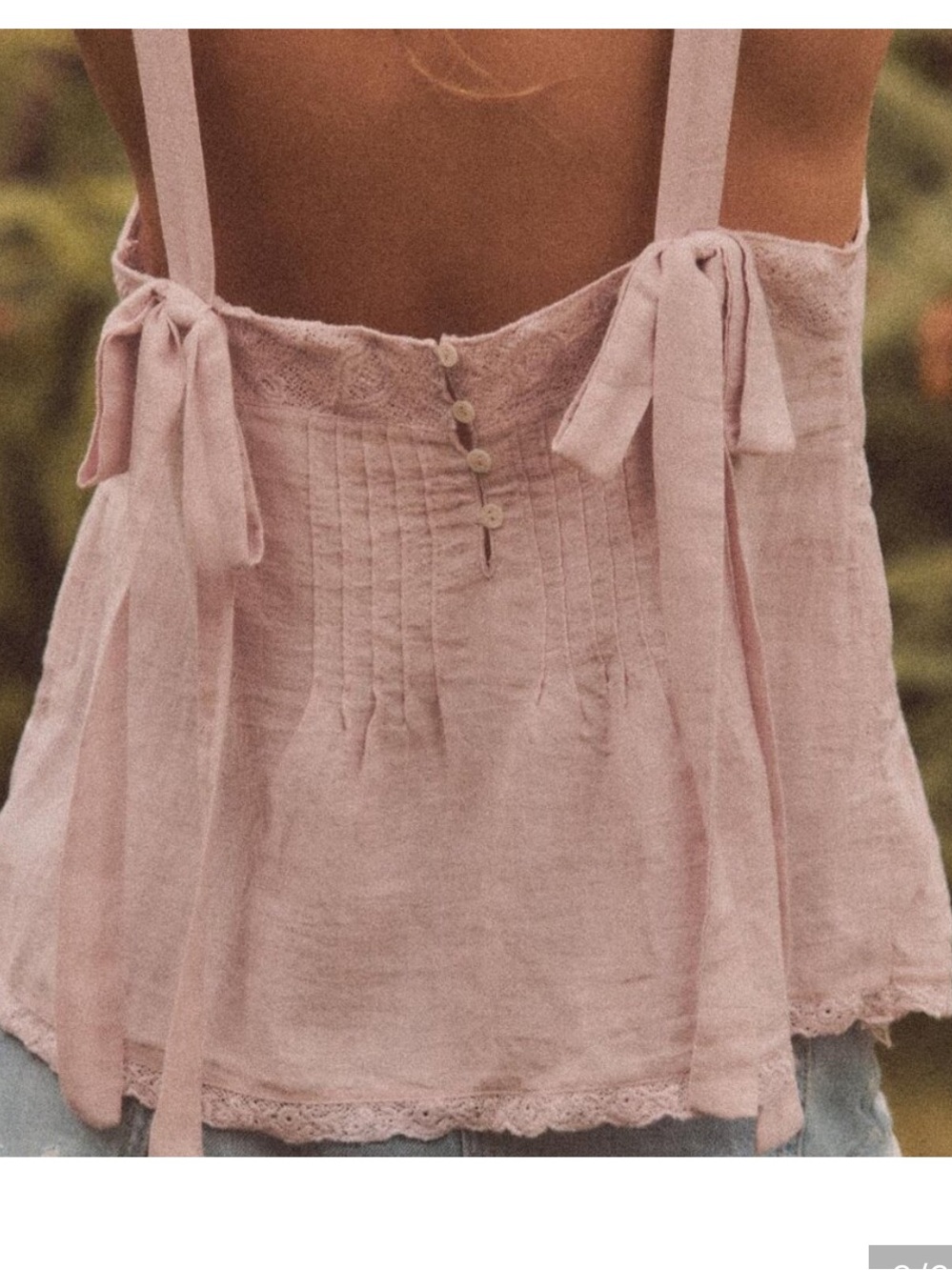 Zara Dusty Pink Lace-Trim Camisole Tank - Picture 2 of 3